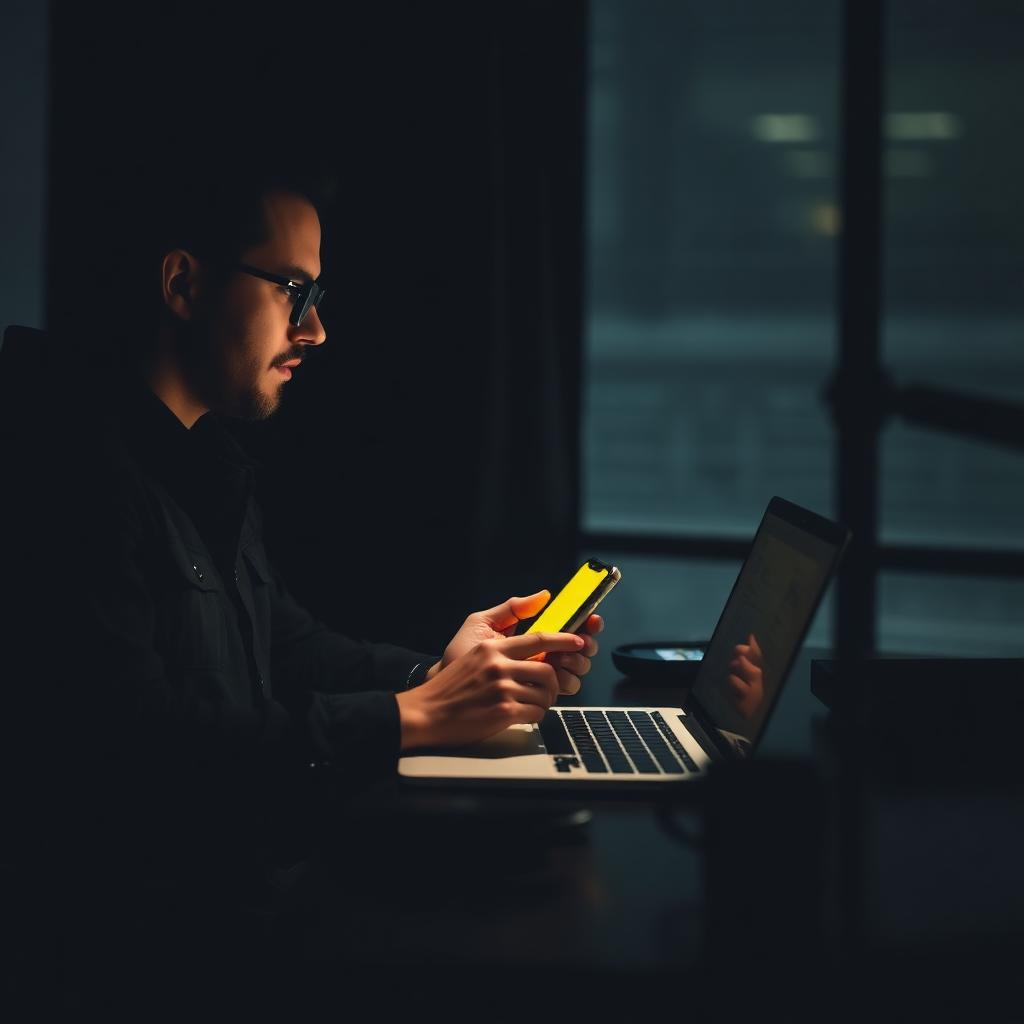 Recruiter reviewing candidate applications on a laptop and phone